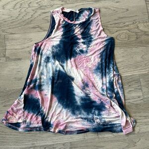 Audrey 3+1 tie-dye sleeveless tshirt dress